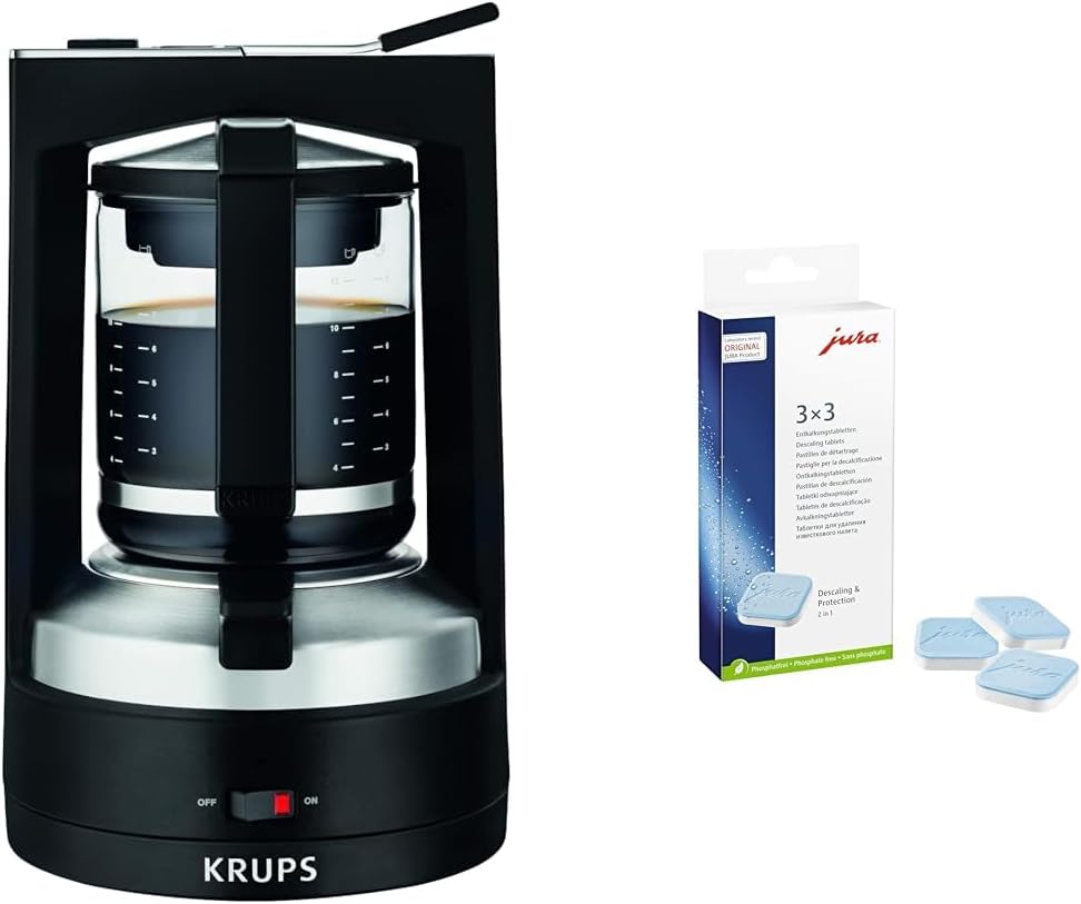 Krups KM4689 Filterkaffeemaschine T8 | 850 Watt | Automatische Abschaltung | 8-12 Tassen | Beleuchteter Ein-/ Ausschalter | Schwarz
