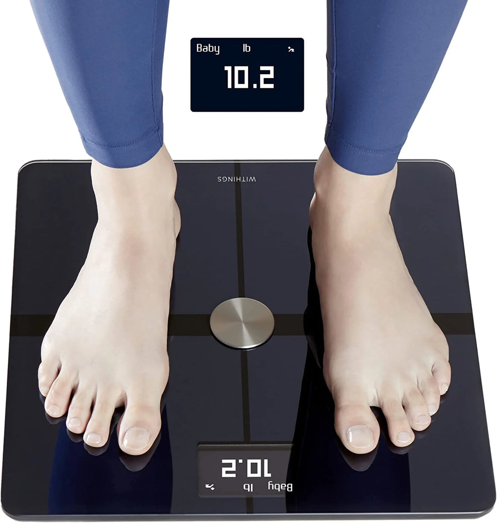 Withings Body+ - Báscula Digital Wi-Fi Inteligente con Sincronización Automática con la App del Smartphone