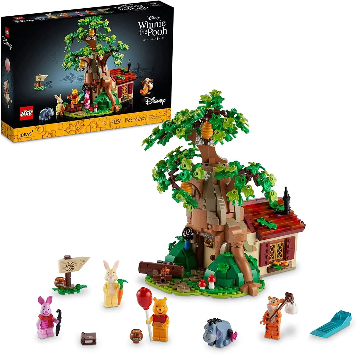 LEGO Ideas Disney Winnie the Pooh 21326 – Set de Construcción con Minifiguras de Piglet, Ígor y Winnie the Pooh