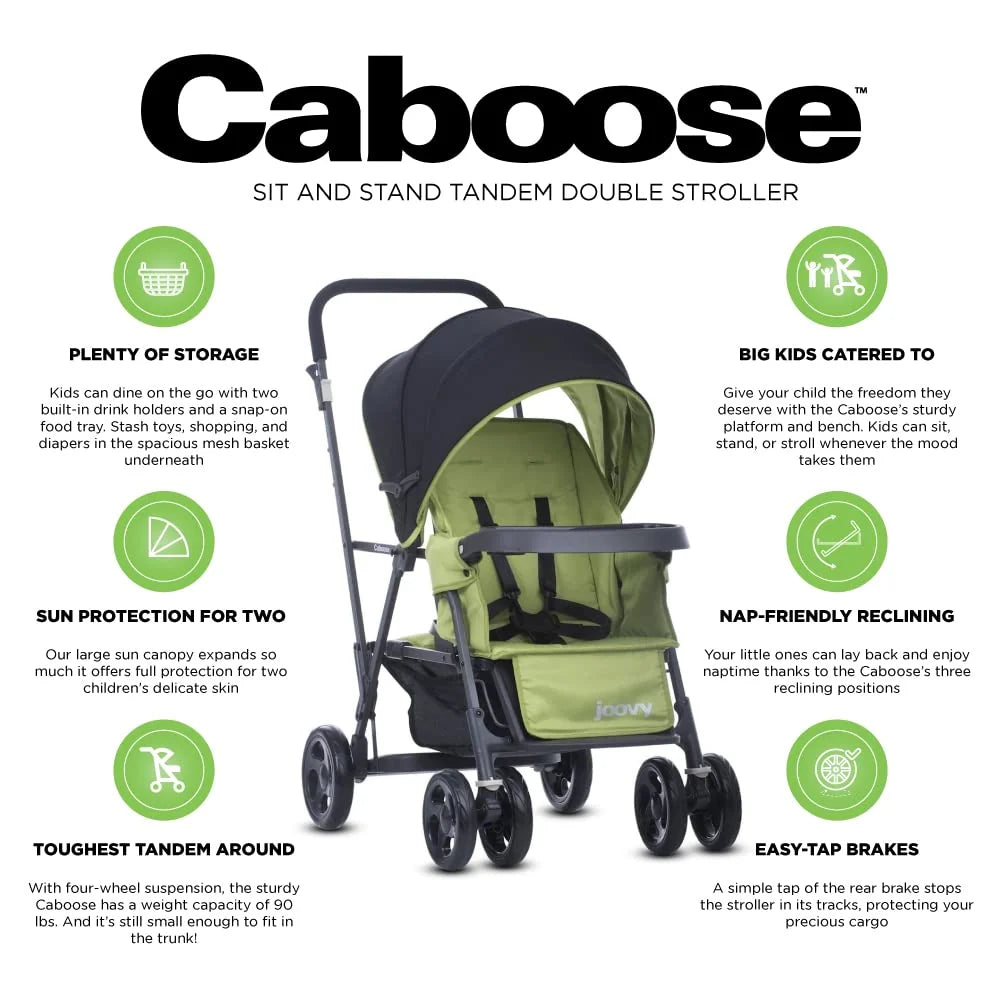 Joovy Caboose Graphite Cochecito Doble Appletree