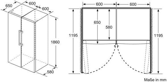 Siemens GS54NAWCV iQ500 Gefrierschrank, 176 x 70 cm, 327 L, noFrost nie wieder abtauen, bigBox Platz für großes Gefriergut, varioZone flexible Glas-und Schubladen, Weiß