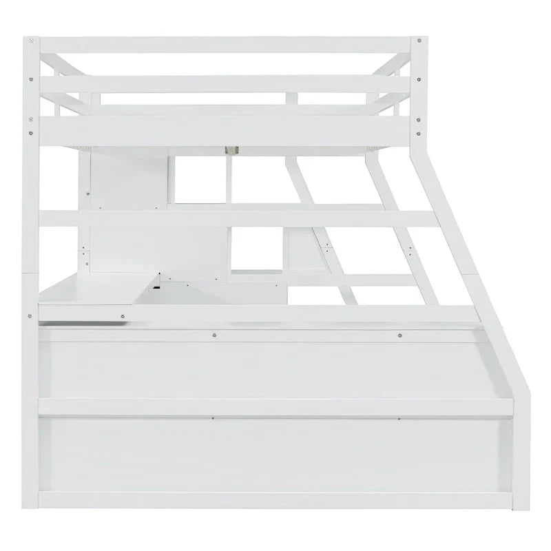 Full Pine Loft Bed with Desk and Storage