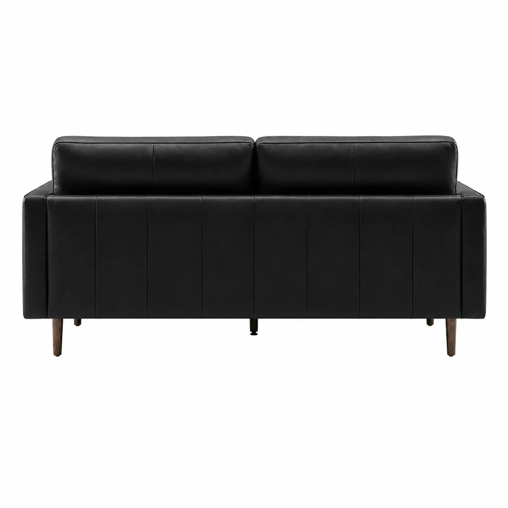 Patrice Leather 3 Seater Sofa (Black)