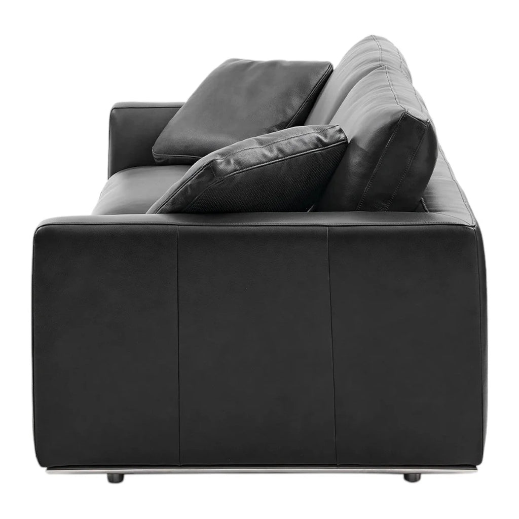 Petrit Leather 3 Seater Sofa