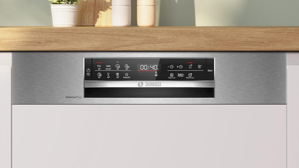 Bosch SMV4ETX08E, Serie 4, Smarter Geschirrspüler Vollintegriert 60 cm, Besteckkorb, Spülmaschine mit Programmassistent, besonders Leise, Rackmatic, Automatische Türöffnung, InfoLight, AquaStop