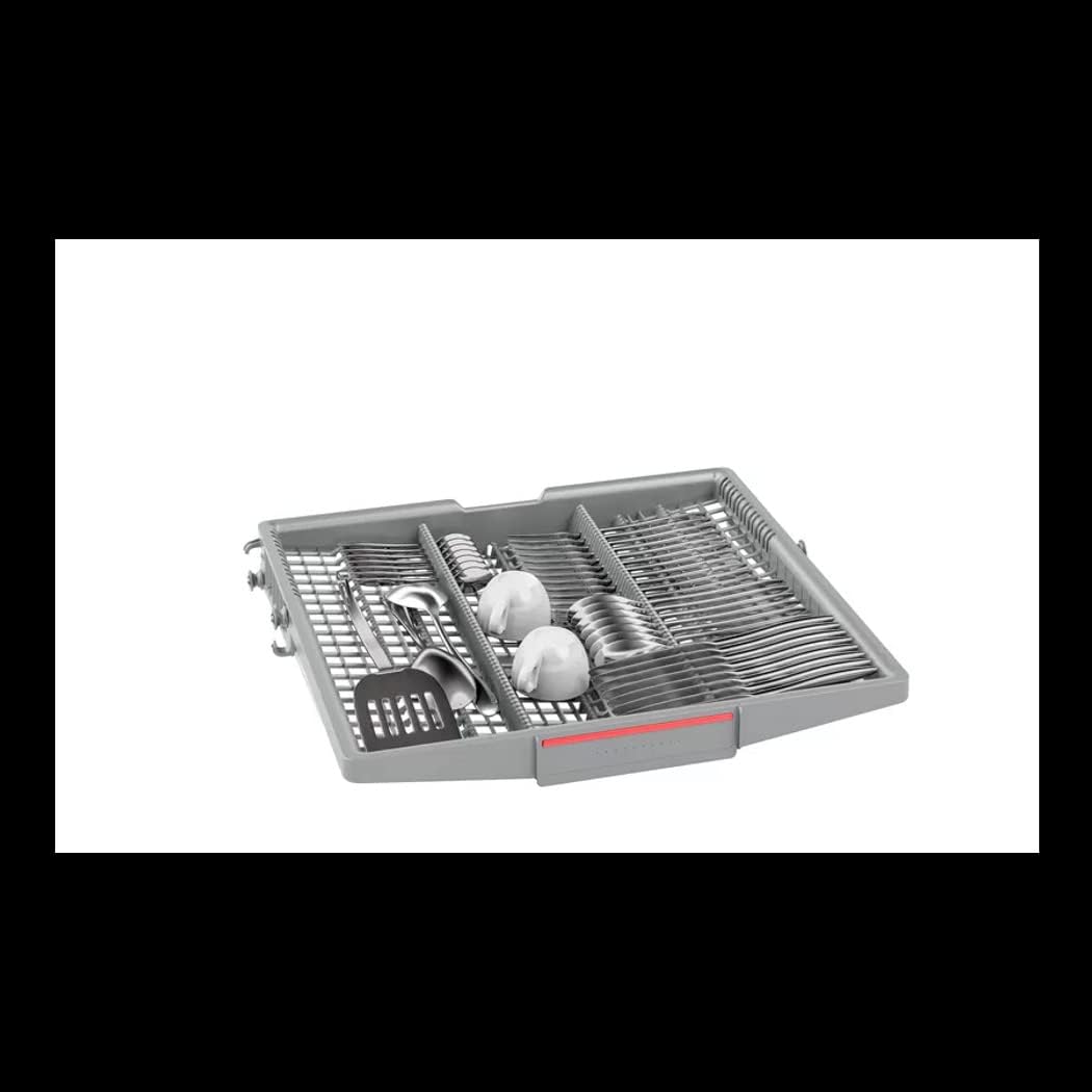 Bosch SMV4ETX08E, Serie 4, Smarter Geschirrspüler Vollintegriert 60 cm, Besteckkorb, Spülmaschine mit Programmassistent, besonders Leise, Rackmatic, Automatische Türöffnung, InfoLight, AquaStop