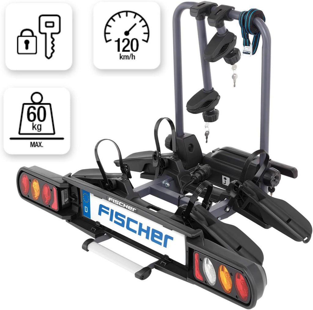 FISCHER Kupplungsfahrradträger ProlineEvo 2 I Fahrradträger Kupplung I Fahrradträger Auto I Träger Auto
