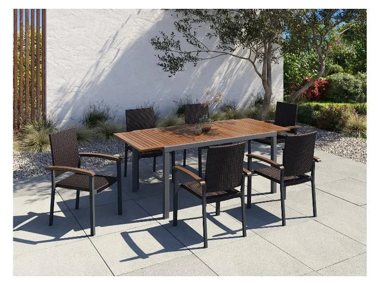 Alu-Gartentisch »Valencia«, ausziehbar, braun