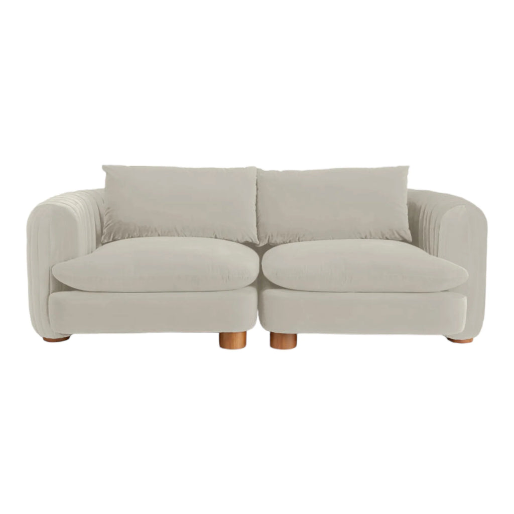 ComfyTrio 2 Seater Teak Wood Sofa