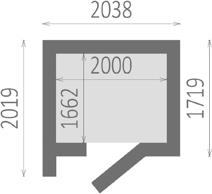 Alpholz Gartenhaus Bratek aus Massiv-Holz, Gerätehaus mit 19 mm Wandstärke, Garten Holzhaus inklusive Montagematerial, Geräteschuppen Größe: 202 x 168 cm, Flachdach