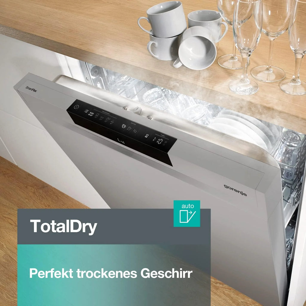 Gorenje GS 541D10 X Freistehender Geschirrspüler / SuperSilent / 11 Maßgedecke / 5 Programme / Programmanzeige / TotalDry / Silber, 45 cm breit