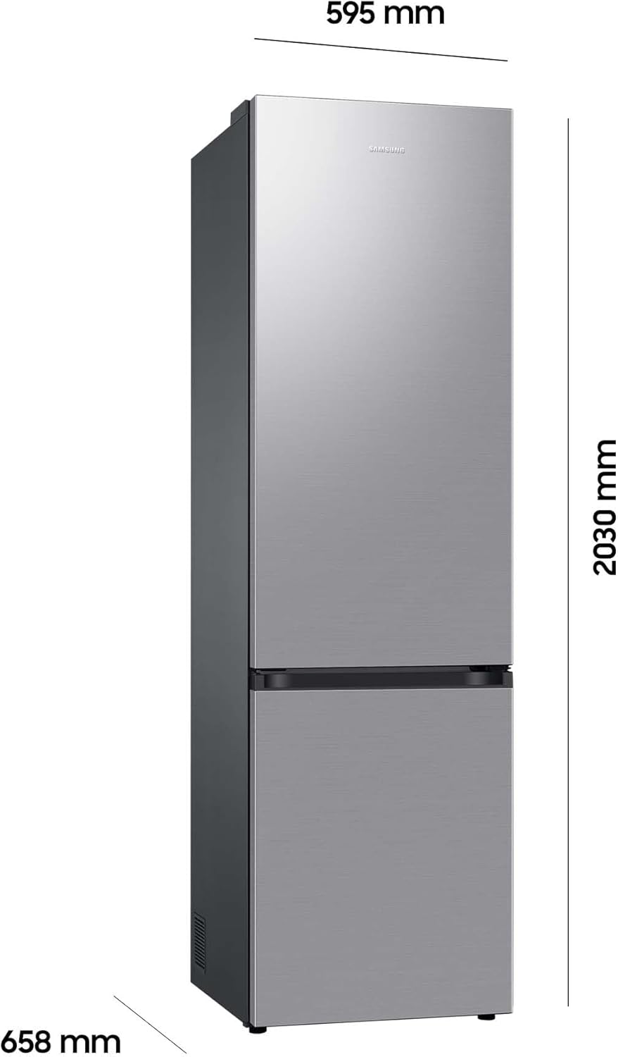 Kühl-Gefrier-Kombination, Kühlschrank mit Gefrierfach, 203 cm, 390 l Gesamtvolumen, 114 l Gefrierteil, AI Energy Mode, Edelstahl-Look, RL38C600CSA/EG