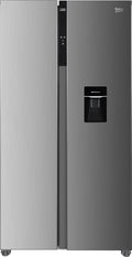 Beko GNO5322WDXPN Side-by-Side, Kühlschrank, Gefrierschrank, 532 l Gesamtvolumen, 347 Liter Kühlbereich, 185 Liter Gefrierbereich, Multifunktionsdisplay, NoFrost, Wasserspender, Edelstahl