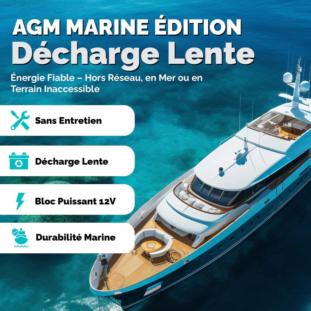 Batterie AGM 100Ah 12V Décharge Profonde Sans Entretien Étanche – Accumulateur Idéal pour Panneaux Solaires, Camping-Car, Voiture, Bateau, Fourgon Aménagé, Systèmes Photovoltaïques, Énergie Solaire,