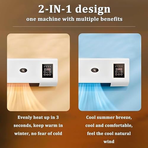 2-in-1 Mini Split AC, Kühl- und Wärmewandmontierte Einheit.Super leise tragbare Klimaanlage mit Fernbedienung.Tool-Free Setup für Home Office Schlafzimmer.Energieeffiziente 5-Min-Installation.Leichtes