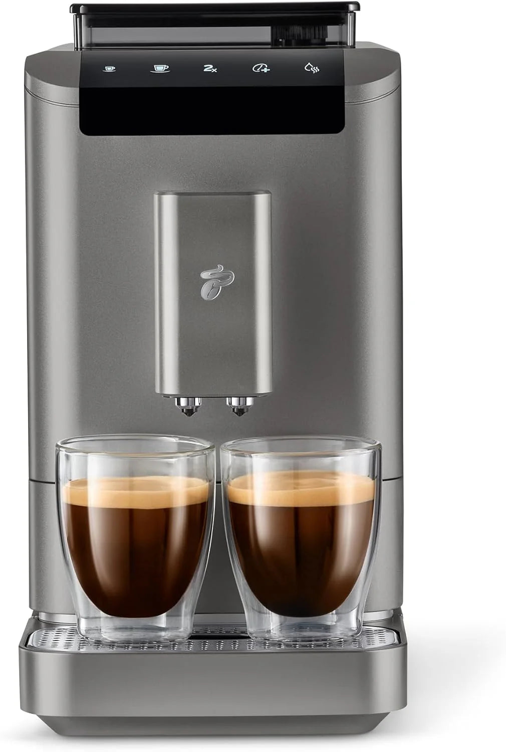 Tchibo Kaffeevollautomat Esperto2 Caffè mit 2-Tassen-Funktion für Caffè Crema und Espresso, Granite Black - INKLUSIVE Kaffeeprobierset GRATIS