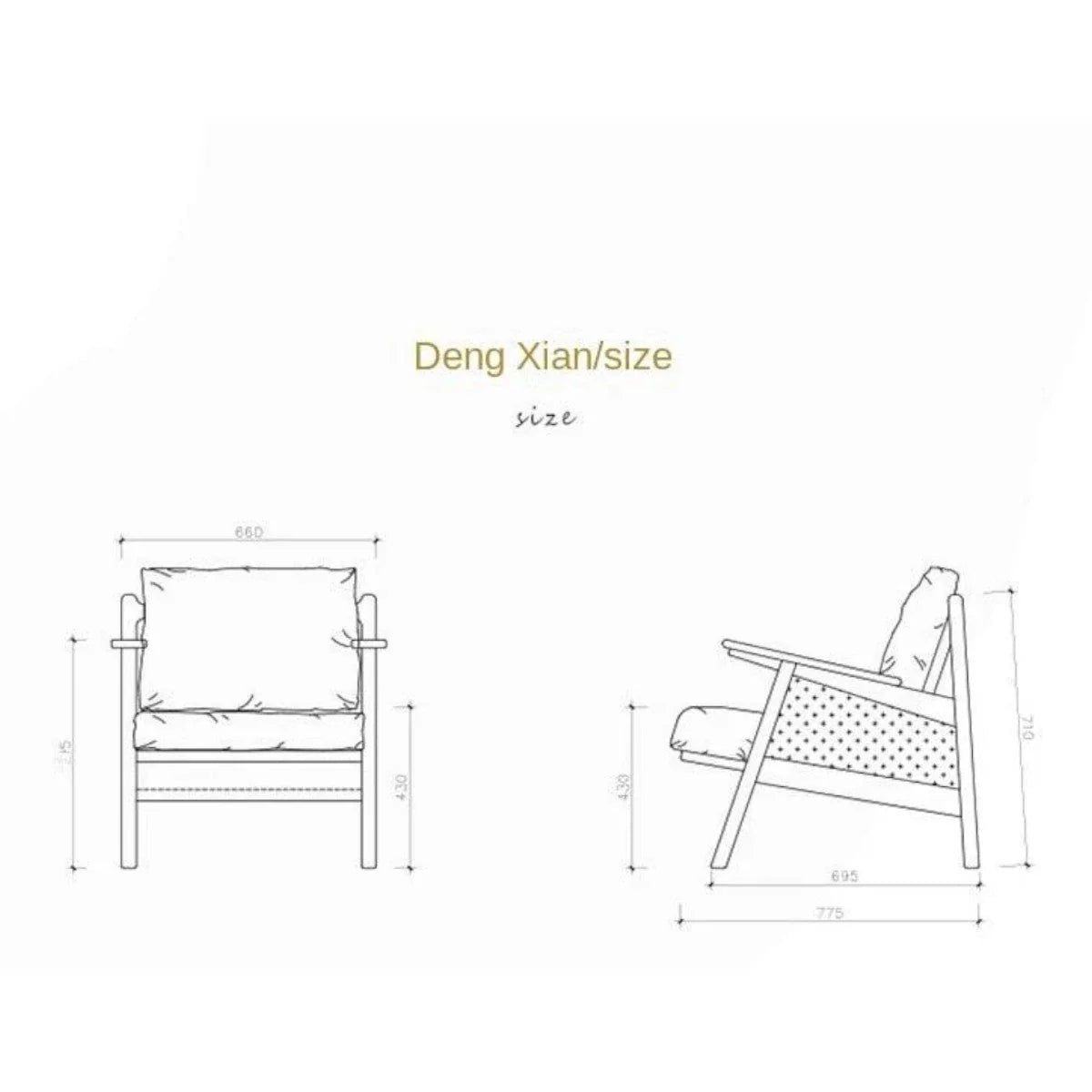 Zoe Solid Ash Wood & Rattan Arm Chair