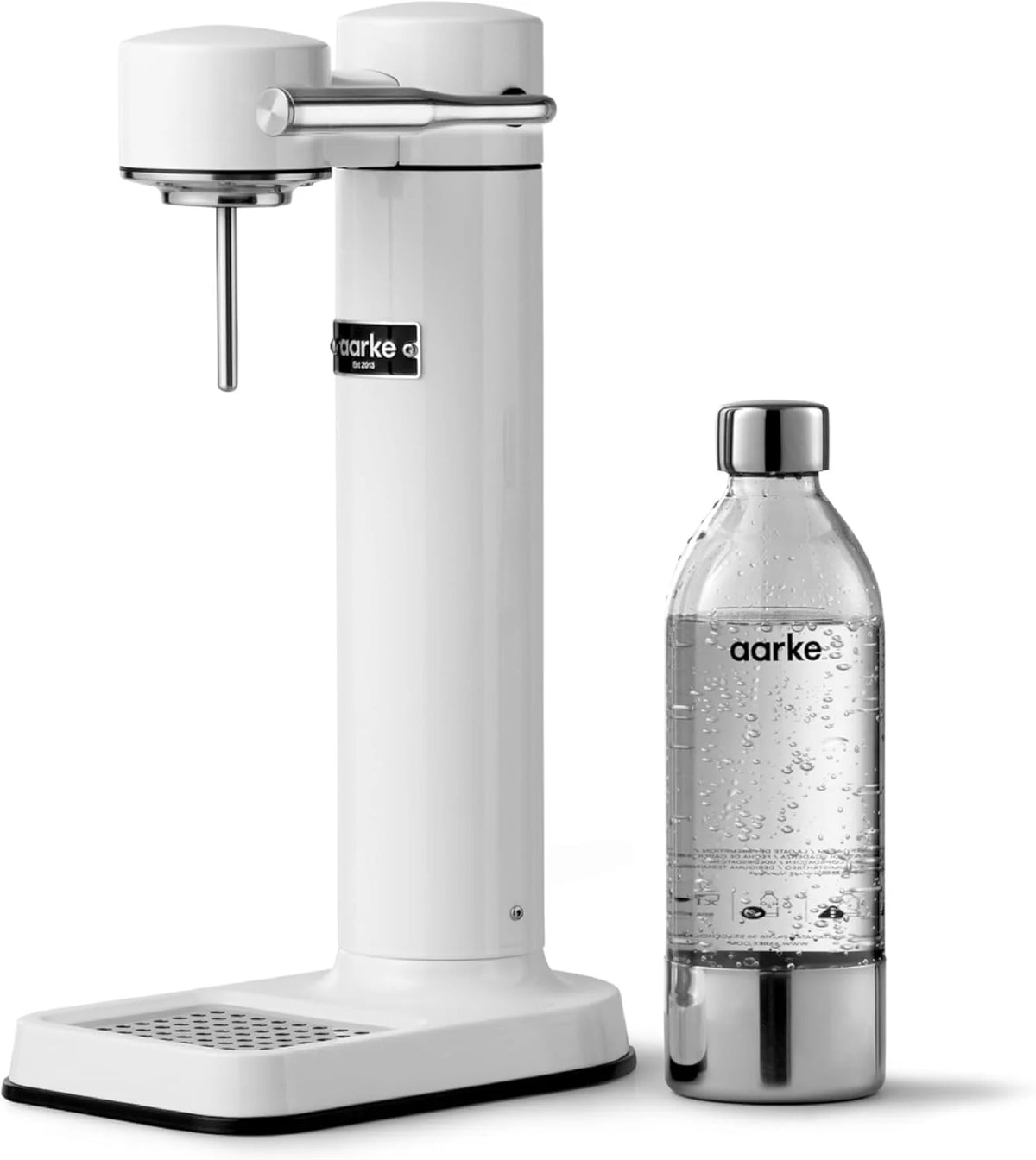 Aarke Carbonator 3, Máquina Gasificadora de Agua en Acero Inoxidable, incluye Dos Botellas (800ml), Acabado en Negro