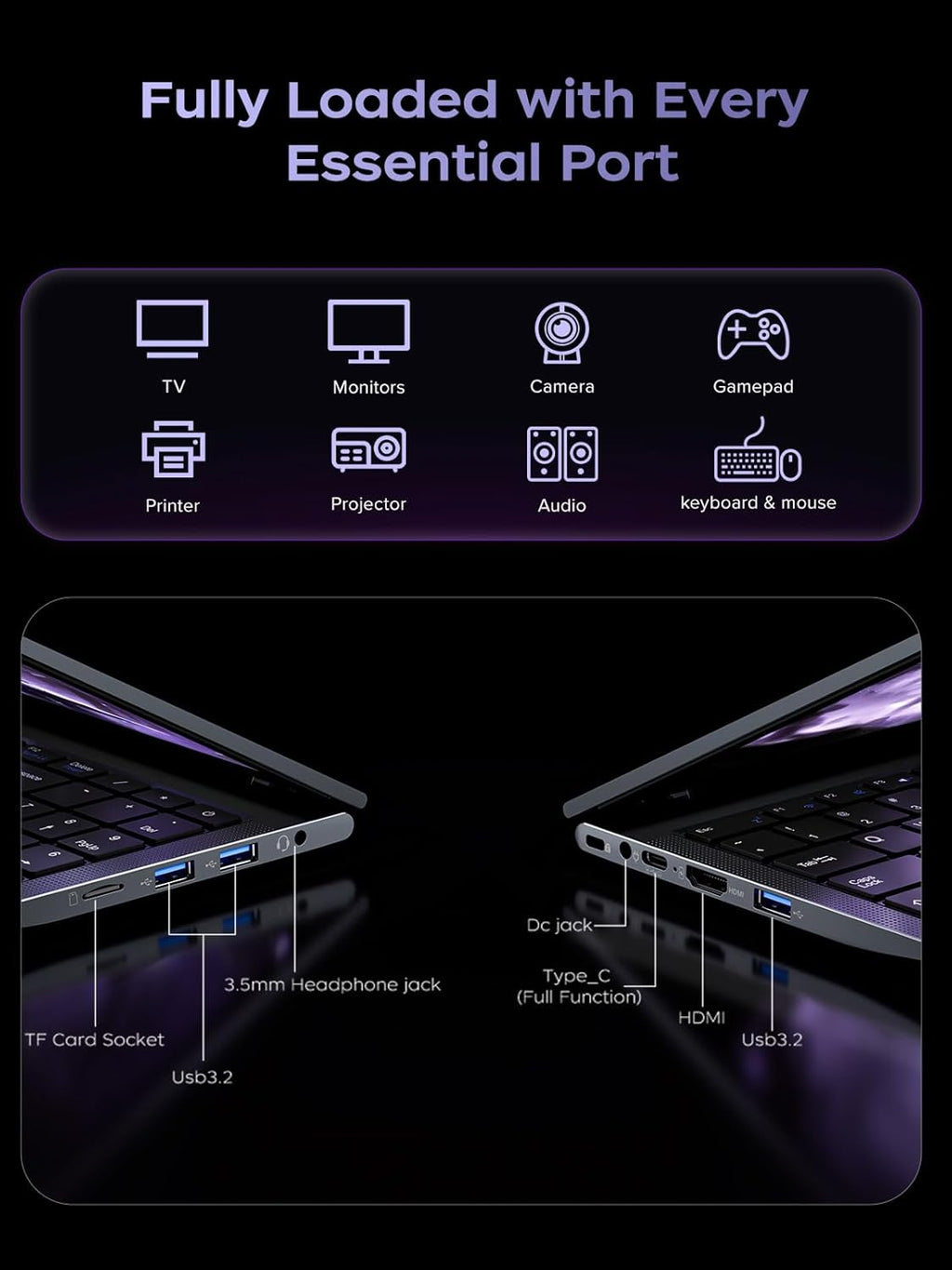 ACEMAGIC Gaming Laptop Computer - 2025 Neueste 15.6 Zoll FHD Display Laptop mit Ryzen 7 7430U Prozessor bis zu 4.3GHz, 16GB Ram DDR4 512GB NVMe PCIe 3.0 SSD Gaming Notebook, Leichtgewicht