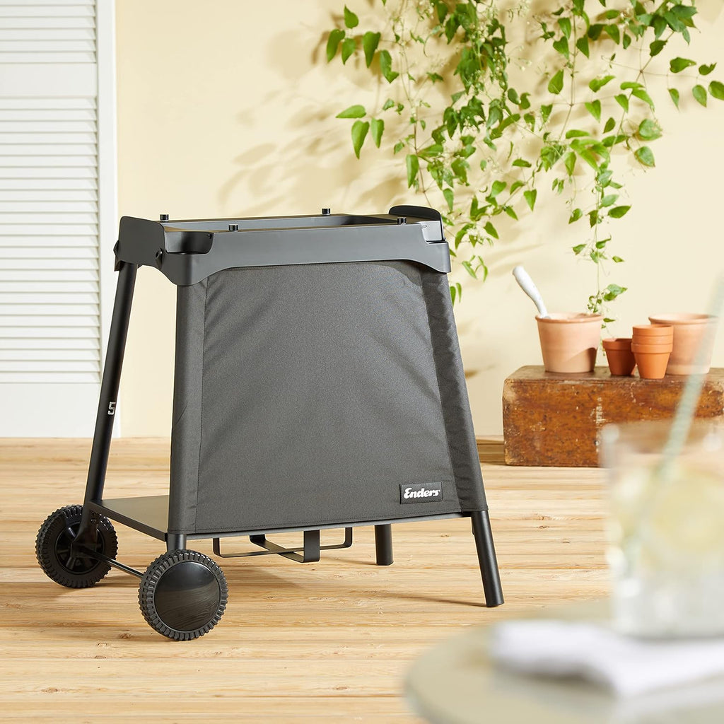 EndersGasgrill Urban II Pro, Tischgrill, Grillen-, Kochen- und Backen Funktion, 2 Brenner Edelstahl, mit Grill-Thermometer, Balkon-, Camping-Grill, Aluguss-Gehäuse, Gusseisen-Rost, #2062