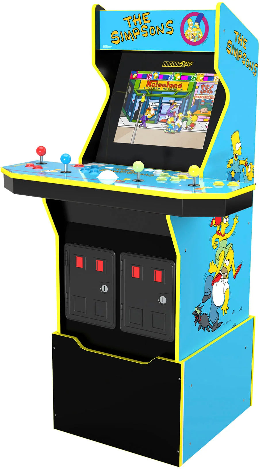 Arcade1Up – Máquina Arcade Edición 30º Aniversario de Los Simpsons con Taburete y Caja Metálica – Multicolor