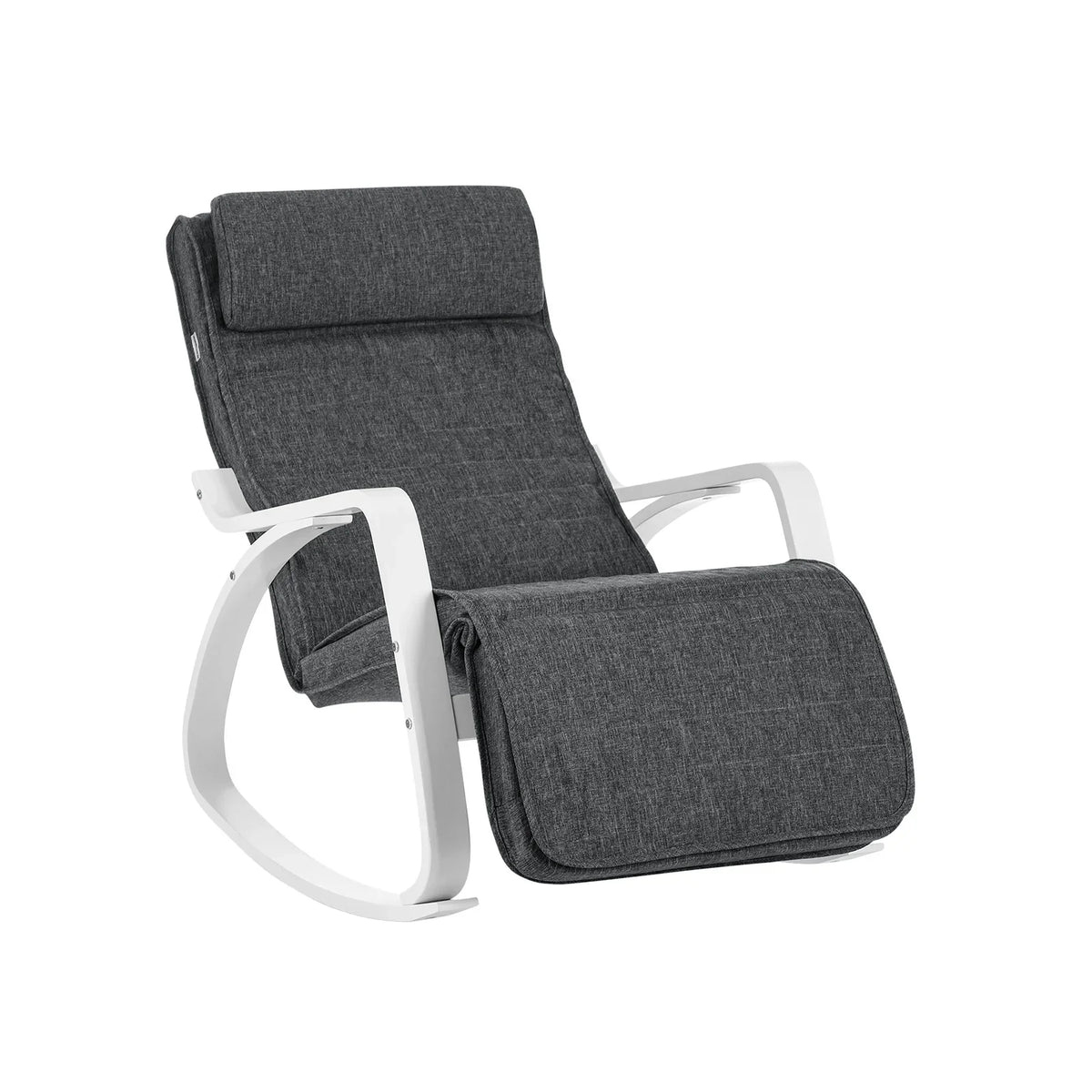 Silla Mecedora en Madera de Abedul Gris Oscuro