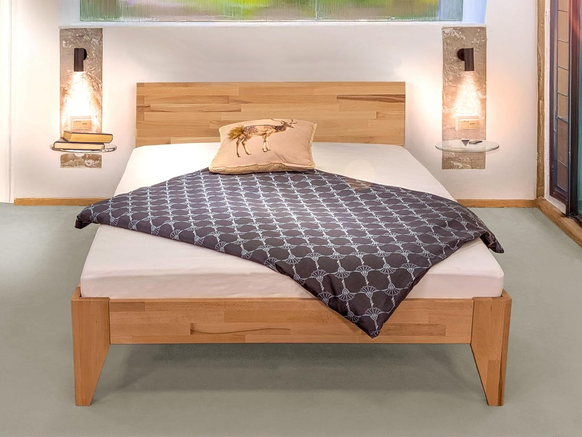 Betten-ABC Massivholzbett Rustica - 180x200 cm - Kernbuche in Naturoptik - Natur geölt