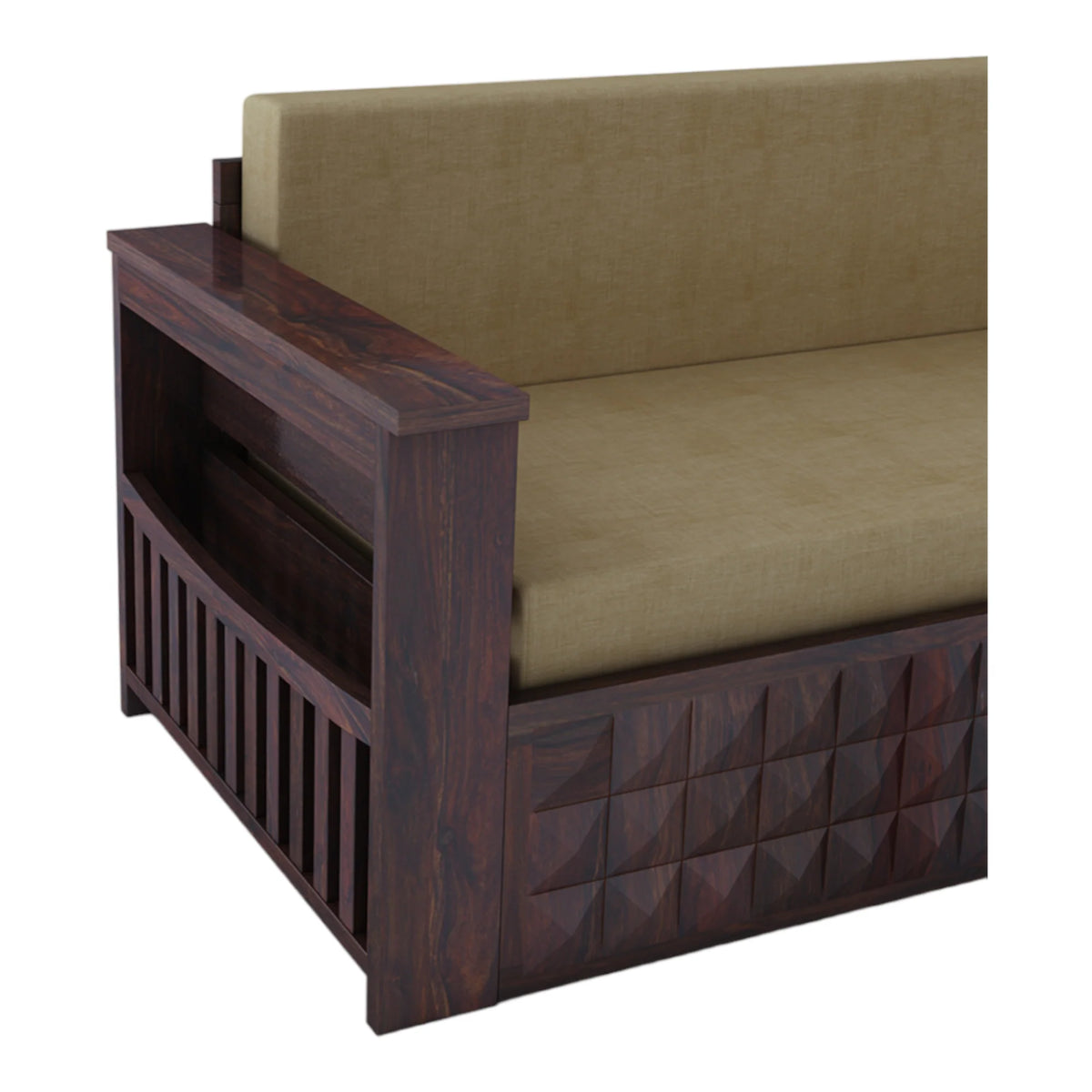 RelaxiMax 3 Seater Sofa Cum Bed Sheesham Wood