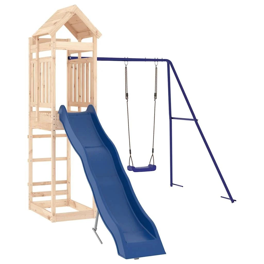 Parque Infantil De Exterior Madera Maciza De Pino Vidaxl