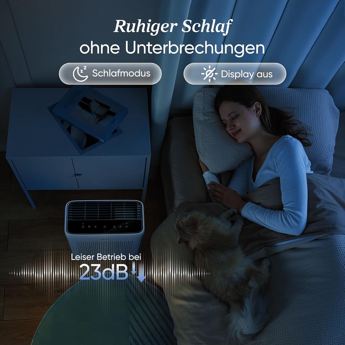 Levoit Vital 100S HEPA Luftreiniger für Allergiker, CADR 243 m³/h, HEPA- und Aktivkohlefilter, leise, PM2.5 Sensor, App und Alexa, gegen Staub, Pollen, Rauch und Gerüche, bis zu 52㎡, Mondweiß