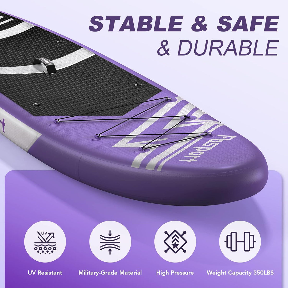 Premium-Stand-Up-Paddle-Board, Yoga-Board mit strapazierfähigem SUP-Zubehör und Tragetasche | Breiter Stand, Surf-Kontrolle, rutschfestes Deck, Leine, Paddel und Pumpe für Jugendliche und Erwachsene