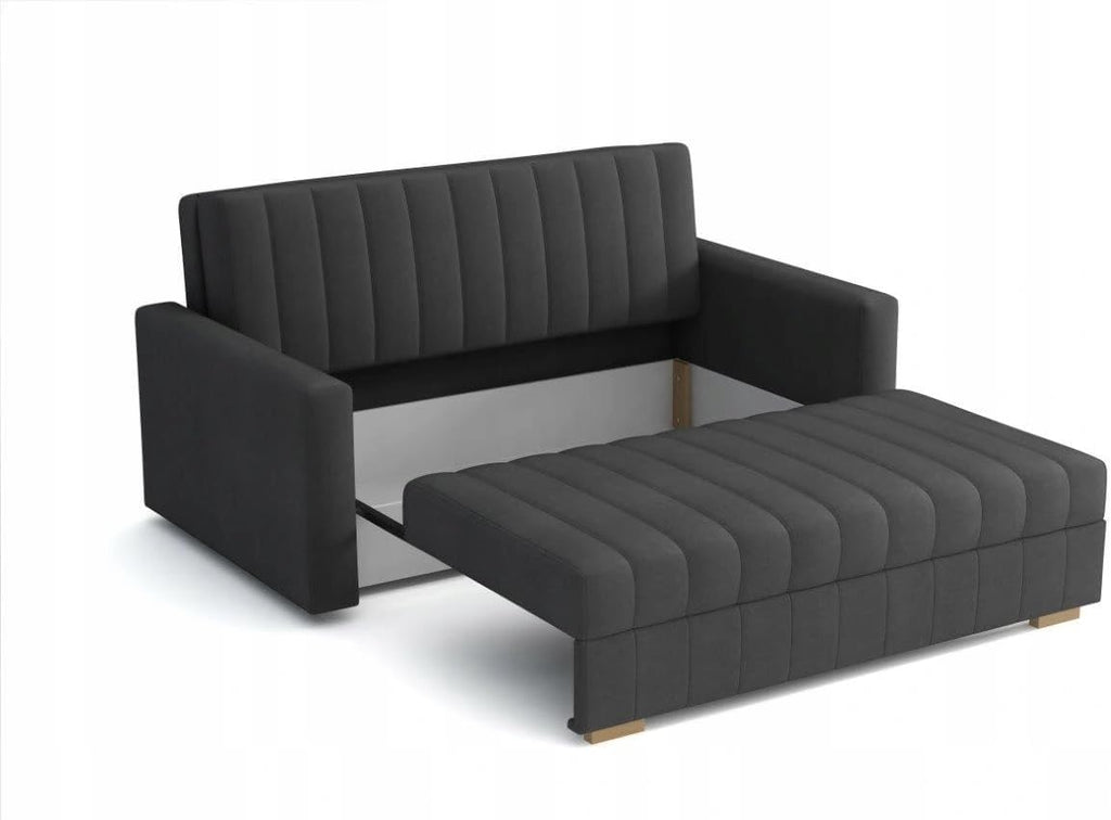 Schlafsofa klein Zanzibar I Sofa 3 Sitzer 153 cm Breit I Sofa mit Schlaffunktion I Schlafsofa mit Bettkasten I Couch mit Schlaffunktion Klein Mint