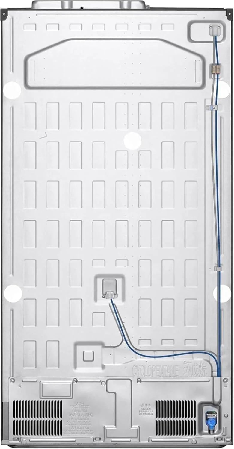 LG GSGV81PYLL Side by Side Kühlschrank, Klasse E, 635 L, Instaview, Kühlschrank mit Gefrierfach, Eis-, Crushed Ice- Wasserspender, Total NoFrost, Smart Inverter Kompressor, Wi-Fi
