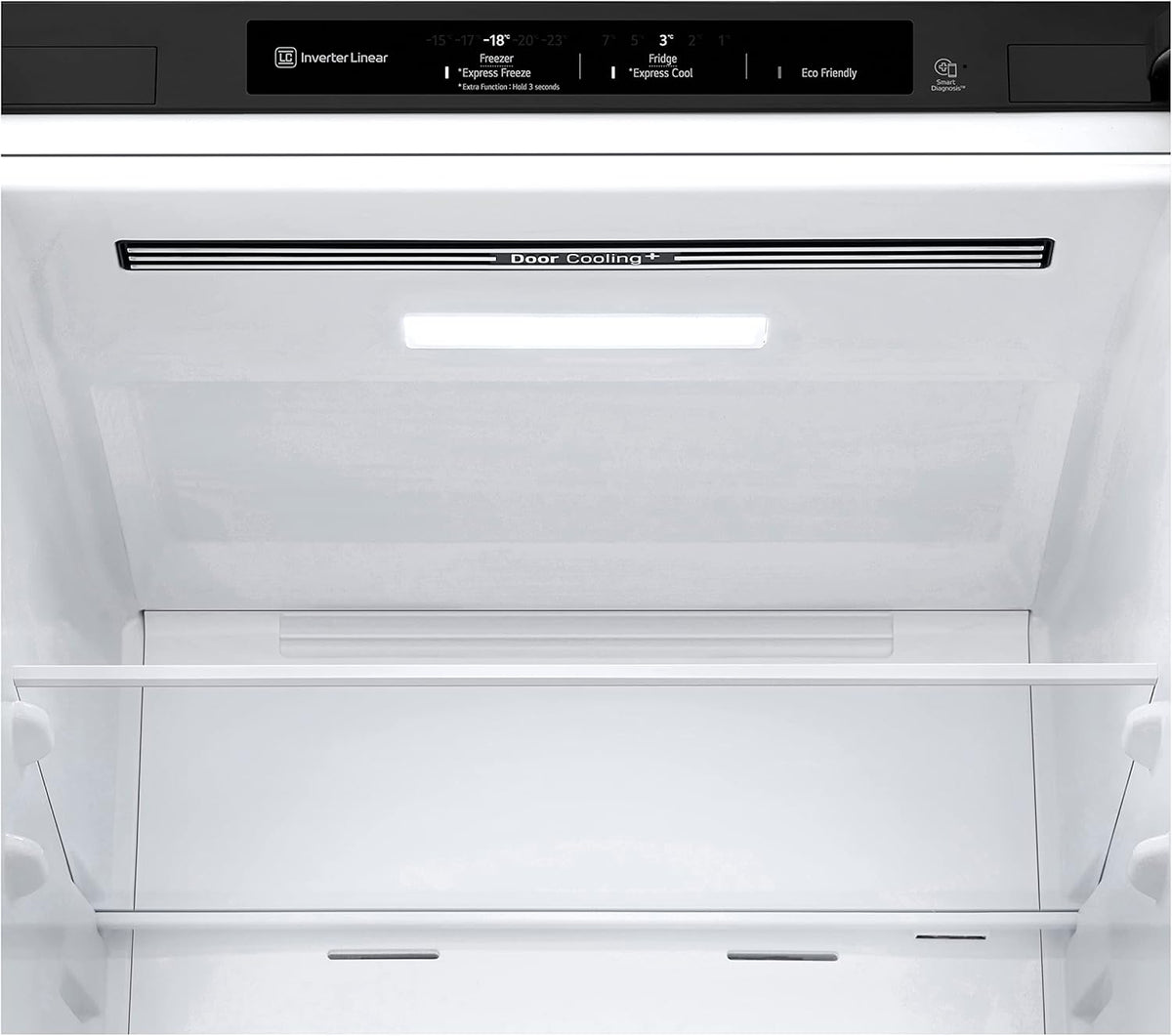 LG GBP62MCNBC, Klasse B, 384 L, Kühl-/ Gefrierkombination, Frische Features, Kühlschrank mit Gefrierfach und Innendisplay, DoorCooling+, LINEARCooling, 59,5 x 203 x 67,5 cm ꟷ Matte Black