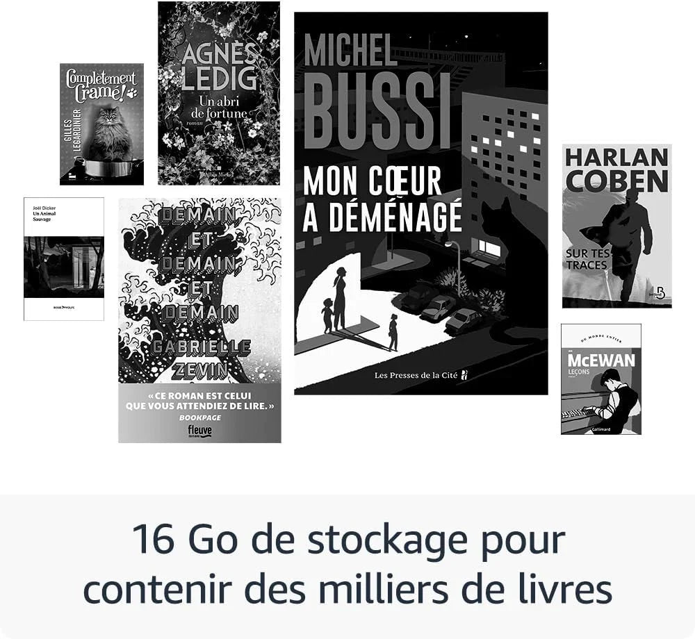 Amazon Kindle (Nouvelle génération) - Le plus léger et compact, avec écran antireflets, changements de page plus rapides et éclairage avant réglable - 16 Go - Avec publicités - Noir