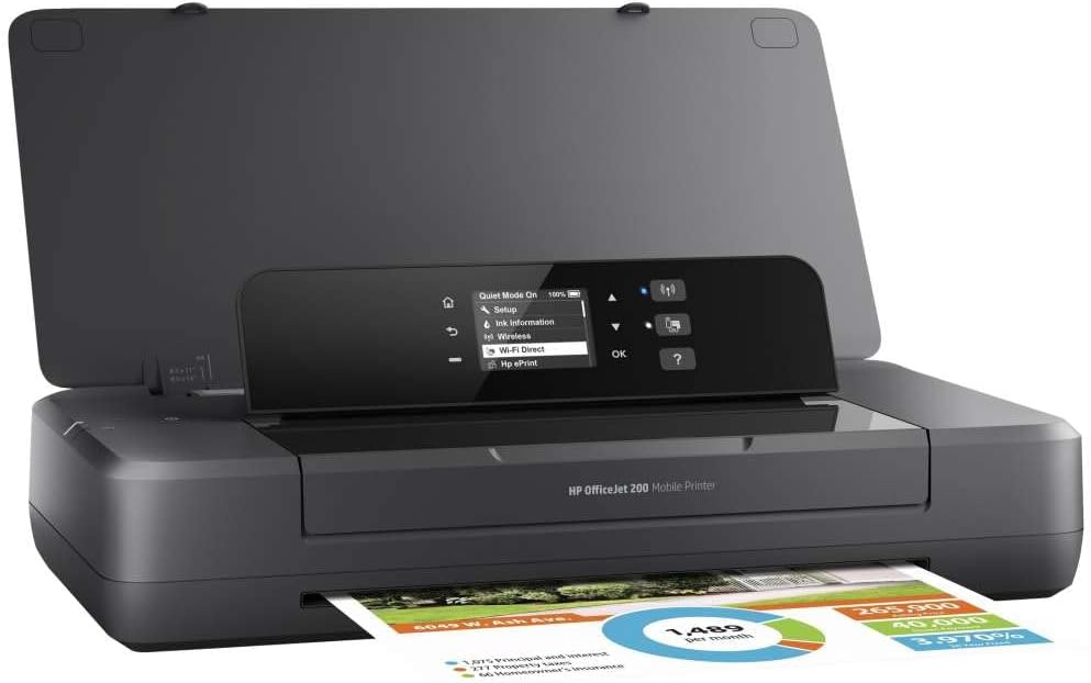 HP OfficeJet 200 Mobiler Tintenstrahldrucker (A4, Drucker, WLAN, HP ePrint, Airprint, USB, 4800 x 1200 dpi) schwarz