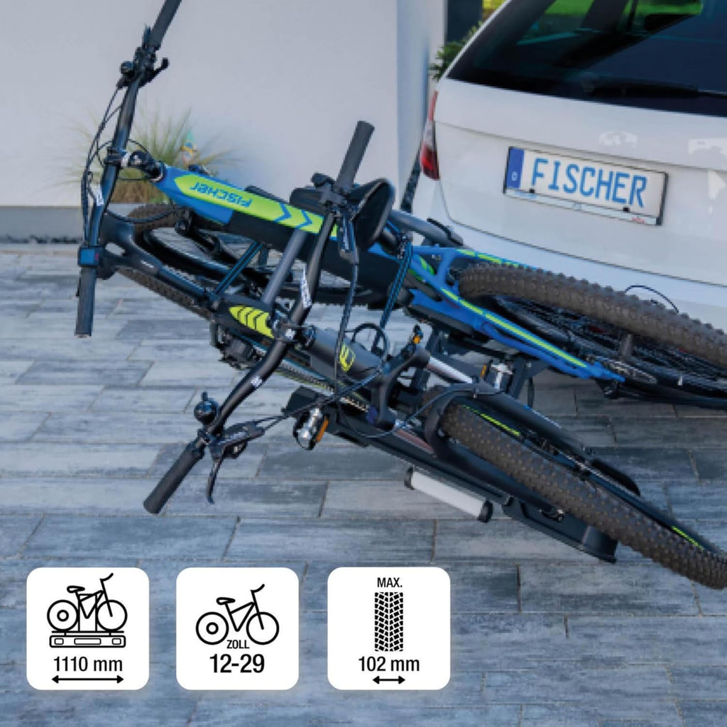 FISCHER Kupplungsfahrradträger ProlineEvo 2 I Fahrradträger Kupplung I Fahrradträger Auto I Träger Auto