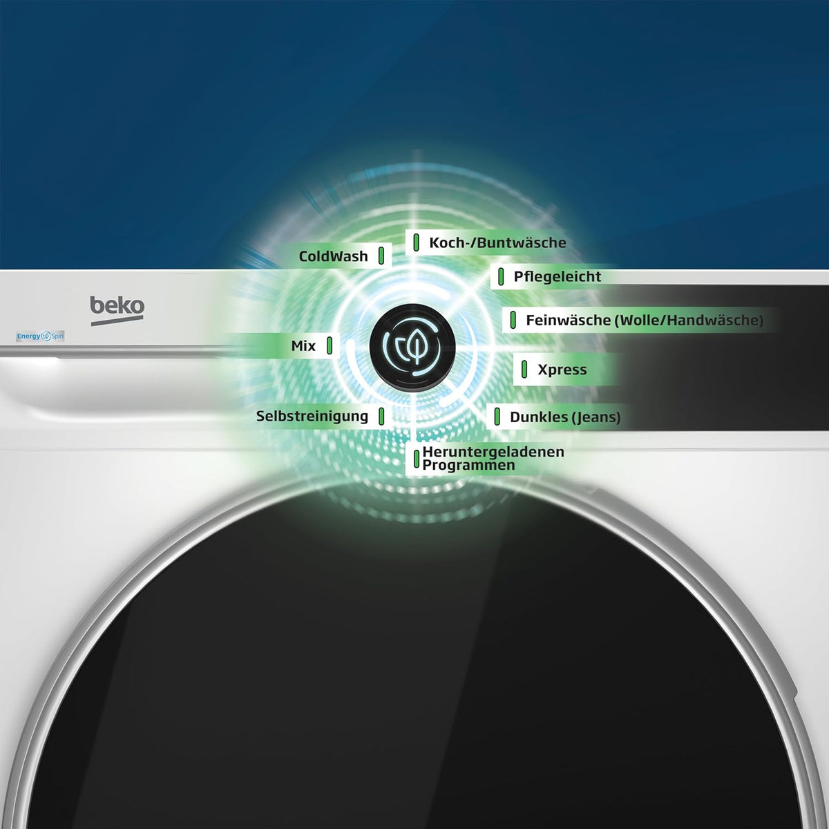 Beko WMC81464ST1 Waschmaschine, Bluetooth, 8 kg, ProSmart Inverter Motor, Dampffunktion, Pet Hair Removal, Watersafe+, Weiß