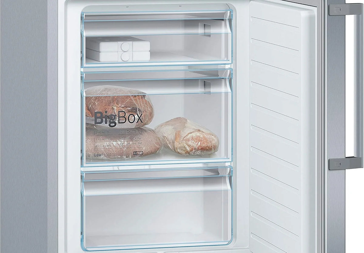 Bosch KGE398IBP - Série 6, Réfrigérateur combiné pose-libre, 201 x 60 cm, Inox anti trace de doigts