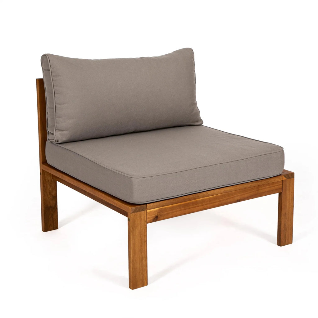 Conjunto de Jardín Rinconera + Mesa de Madera de Acacia, Bali