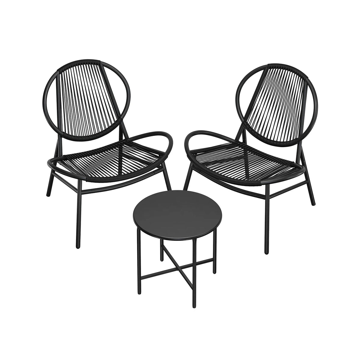 Conjunto Muebles de Jardín Sillas Acapulco Mesa Auxiliar y Sillas