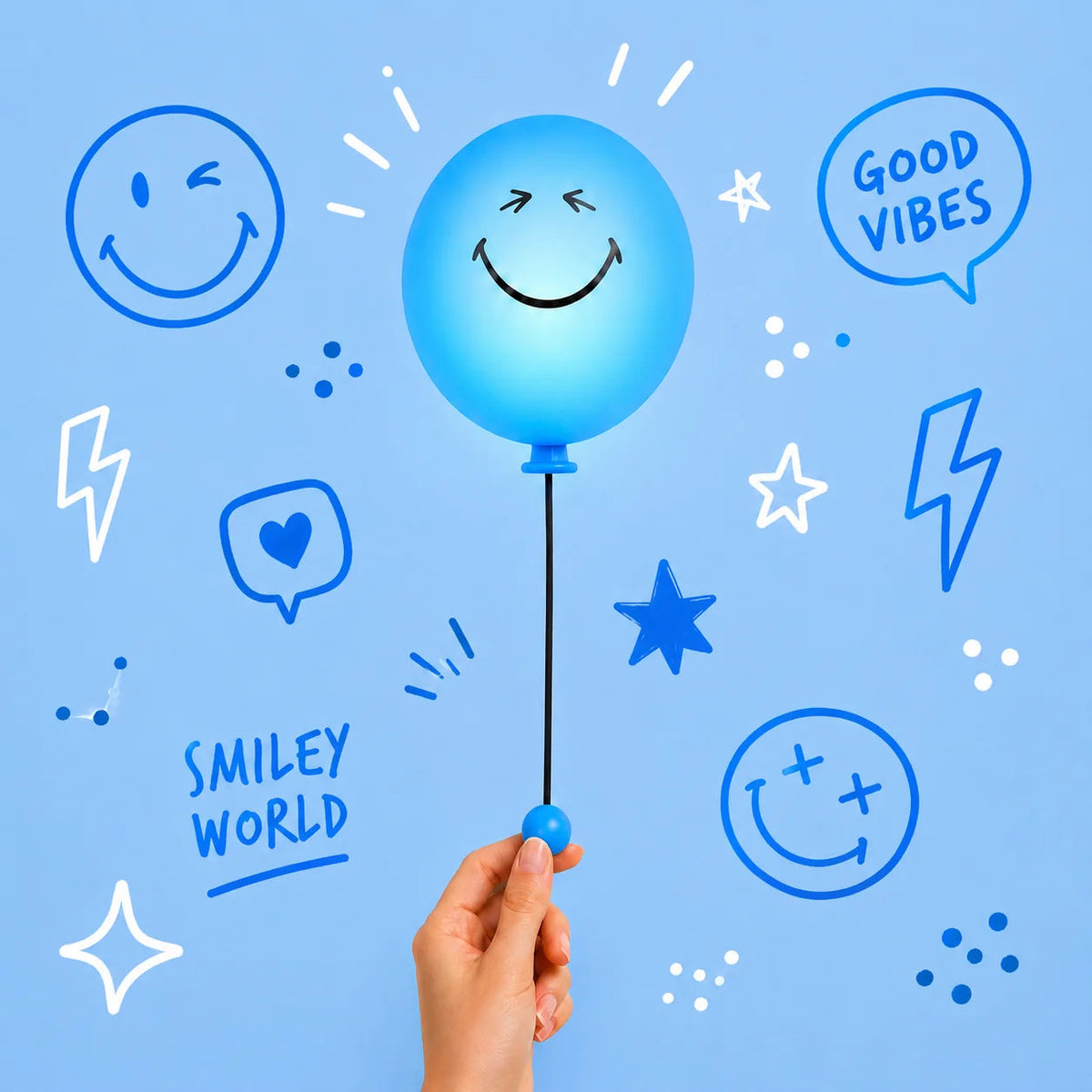 Bubbly Light SMILEY WORLD® blau