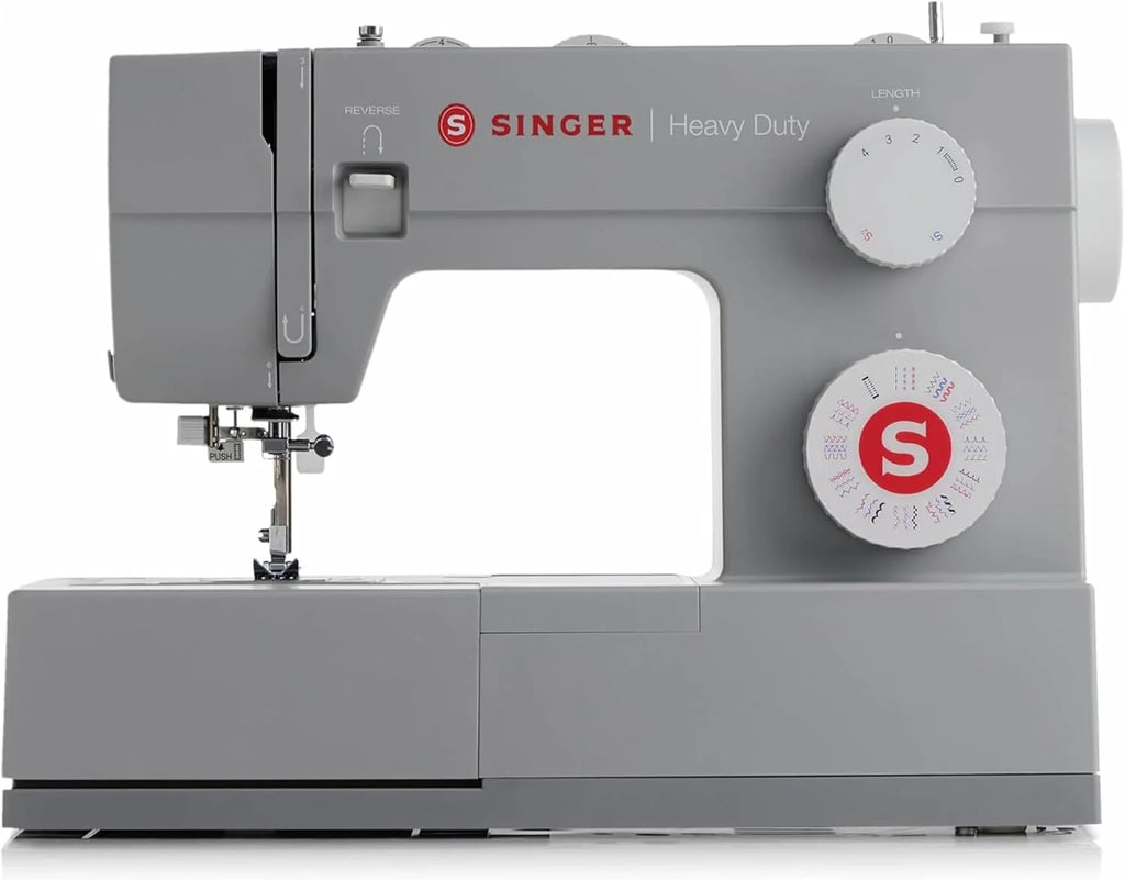 Singer Heavy Duty 4432 Máquina de Coser Mecánica, 32 Puntadas, Motor Potente, Ojal Automático, Enhebrador Automático, Placa de Refuerzo de Acero Inoxidable