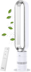 Zilan Turmventilator energiesparender BLDC Motor mit Fernbedienung Ventilator energiesparend oszillierend sehr leise Design Standventilator 10 Stufen Säulenventilator mit Kühlung Tower Fan