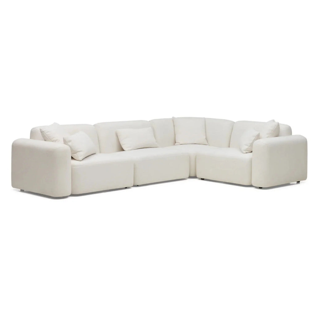 Nismaaya Pascal Modular Sofa Ivory White 4 Seater Corner