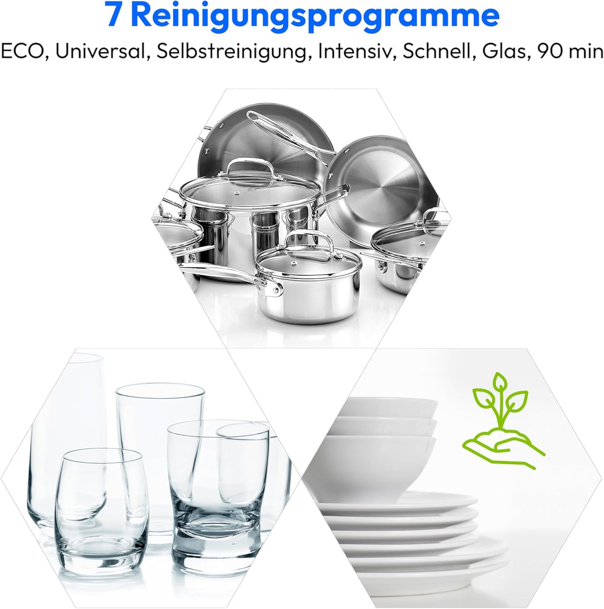 MEDION Tischgeschirrspüler DWT60 (6 Gedecke Fassungsvermögen, 7 Programme, ECO Programm, ca. 6,5 Liter Verbrauch, AquaStop, LED Display, Kindersicherung, MD37496) silber