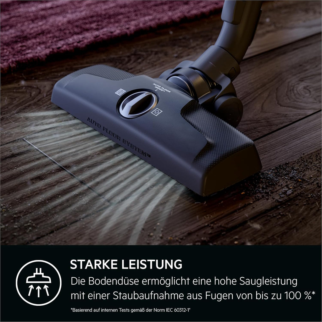 AEG CLEAN 6000 AB61C2DB Staubsauger mit Beutel / hohe Saugleistung / inkl. Polsterdüse / 50 % Recyclingkunststoff / ideal für Haustierbesitzer / Reinigen von Polstern / 12 m Kabel / 750 W / Blau