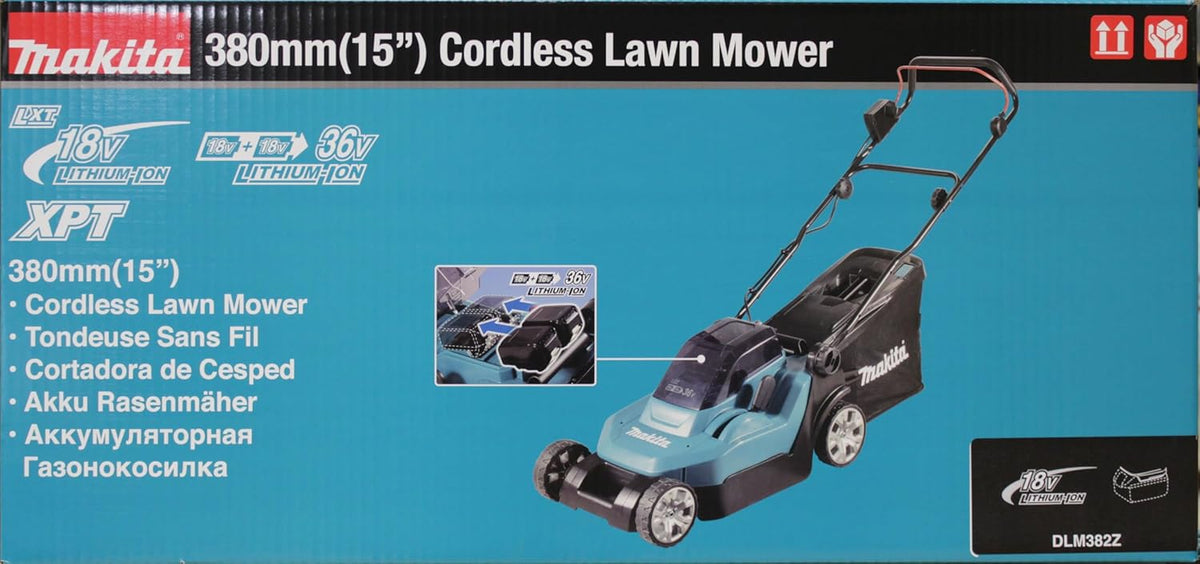 Makita DLM382Z Akku-Rasenmäher 2x18 V (ohne Akku, ohne Ladegerät)