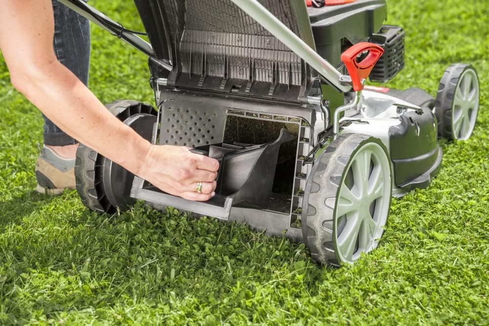 AL-KO Benzin-Rasenmäher Easy 5.10 SP-S (51 cm Schnittbreite, 2.3 kW Motorleistung, zentrale Schnitthöhenverstellung, Robustes Stahlblechgehäuse, mit Hinterrad-Antrieb, für Rasenflächen bis 1800 m²)