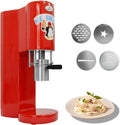 Kommerzielle Spaghetti-Eismaschine, 28–30 l/h, professionelle Gelato-Eis-Nudelmaschine mit 4 verschiedenen Nudelformen, for Catering und Soft-Serve-Läden(Red)